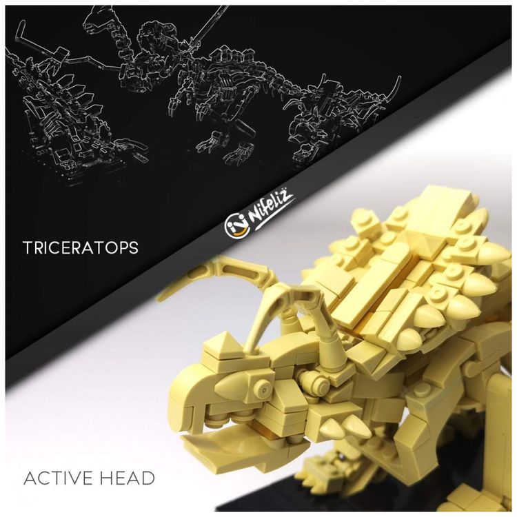 Kit-de-Construcao-Fossil-de-Dinossauro-Triceratops-com-496-foto-2