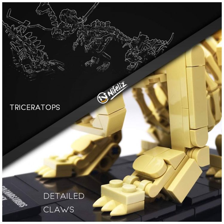 Kit-de-Construcao-Fossil-de-Dinossauro-Triceratops-com-496-foto-5