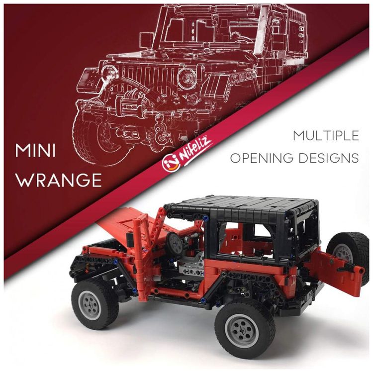 Kit-de-Construcao-Mini-Carro-Off-Road-Wrange-Tecnica-MOC-com-foto-2