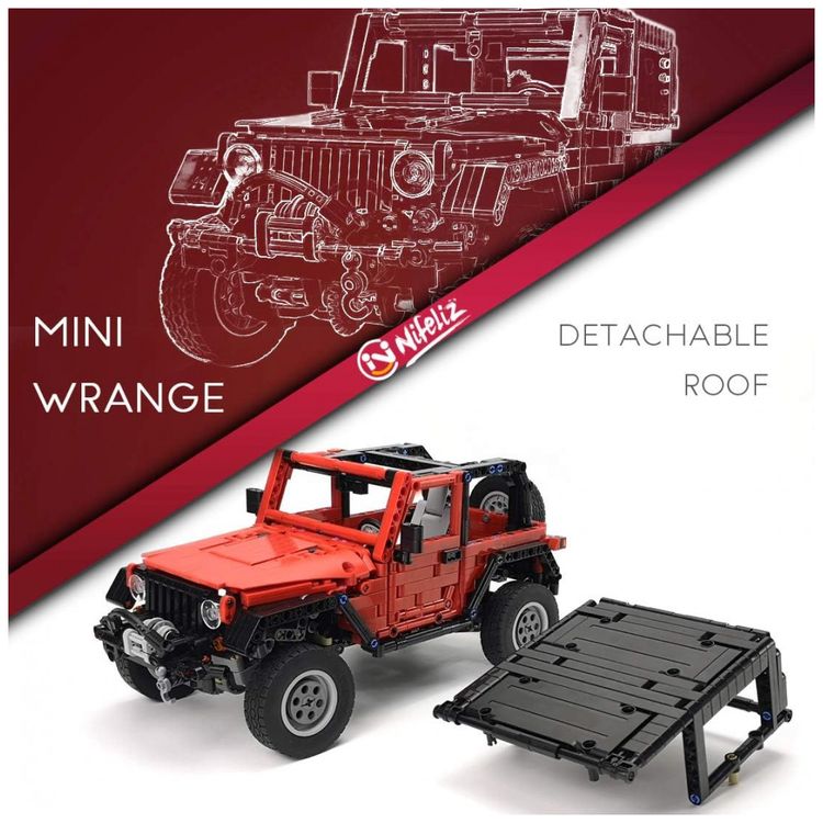 Kit-de-Construcao-Mini-Carro-Off-Road-Wrange-Tecnica-MOC-com-foto-3