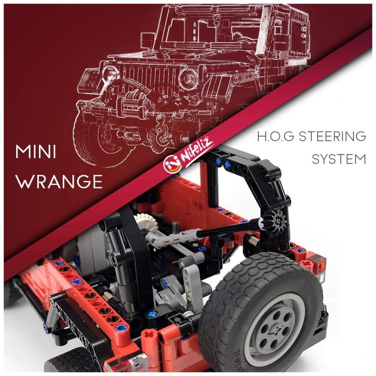 Kit-de-Construcao-Mini-Carro-Off-Road-Wrange-Tecnica-MOC-com-foto-4