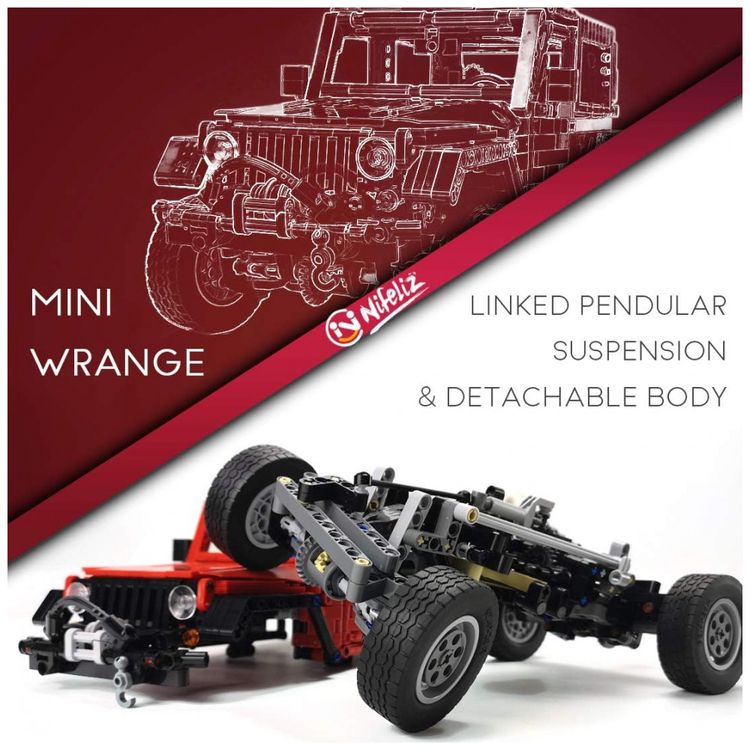 Kit-de-Construcao-Mini-Carro-Off-Road-Wrange-Tecnica-MOC-com-foto-5
