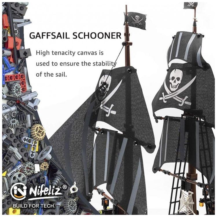 Kit-de-Construcao-Navio-Black-Hawk-Pirates-Ship-Model-foto-4