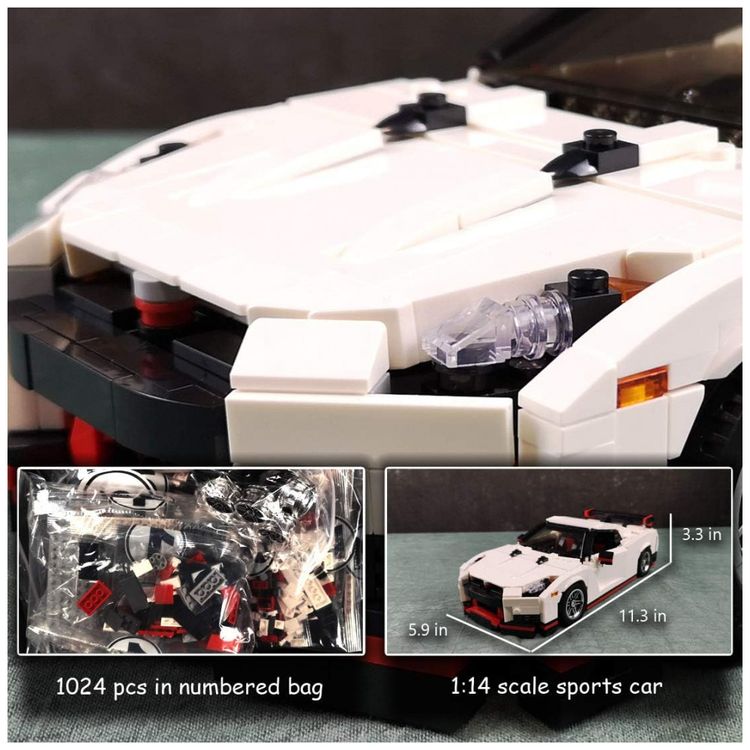 Kit-de-Construcao-Mini-Carro-de-Corrida-Esportivo-GTRS-MOC-foto-1