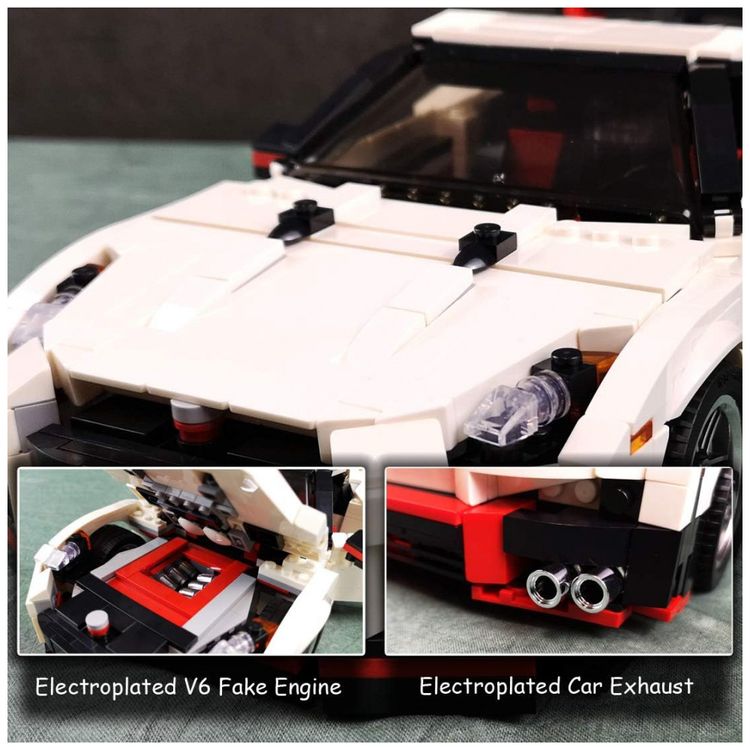 Kit-de-Construcao-Mini-Carro-de-Corrida-Esportivo-GTRS-MOC-foto-3
