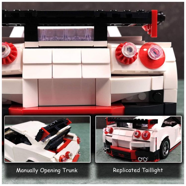 Kit-de-Construcao-Mini-Carro-de-Corrida-Esportivo-GTRS-MOC-foto-4