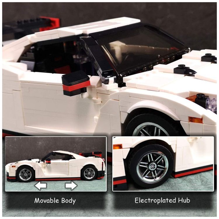 Kit-de-Construcao-Mini-Carro-de-Corrida-Esportivo-GTRS-MOC-foto-5
