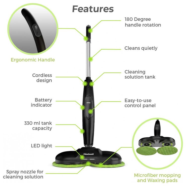 Esfregao-Mop-Eletrico-sem-Fio-a-Bateria-Tanque-de-330-mL-3-foto-1