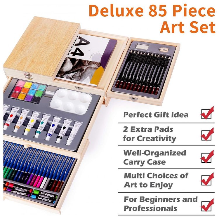 Pequeno-Castelo-Kit-de-Lapis-Conjunto-Artistico-com-128-foto-2