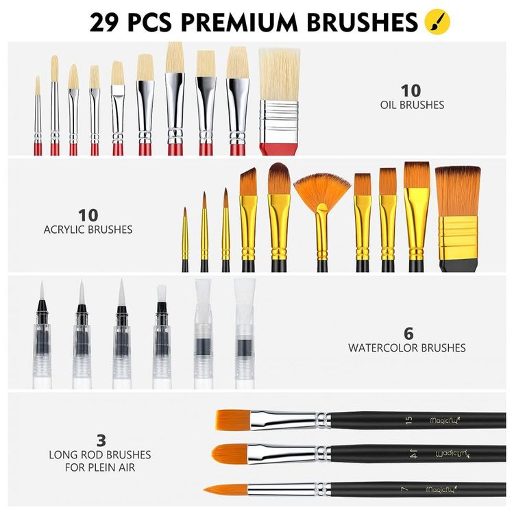 Magicfly-MF8613-Kit-de-Pintura-Conjunto-Artistico-com-56-foto-3