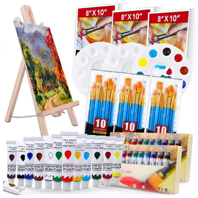 ESRICH-Kit-de-Pintura-Conjunto-Artistico-com-60-Pecas-foto-0
