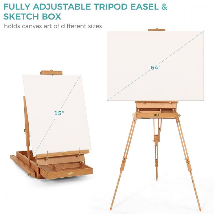 Kit-de-Pintura-Conjunto-Artistico-com-60-Pecas-Inclui-23-foto-2