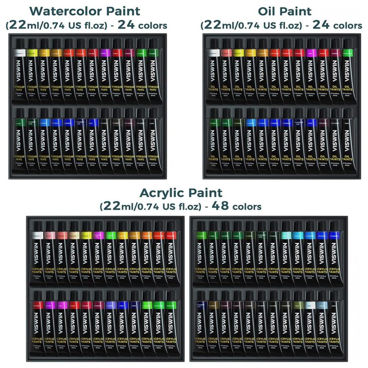 Kit-de-Pintura-Conjunto-Artistico-com-151-Pecas-Inclui-96-foto-3