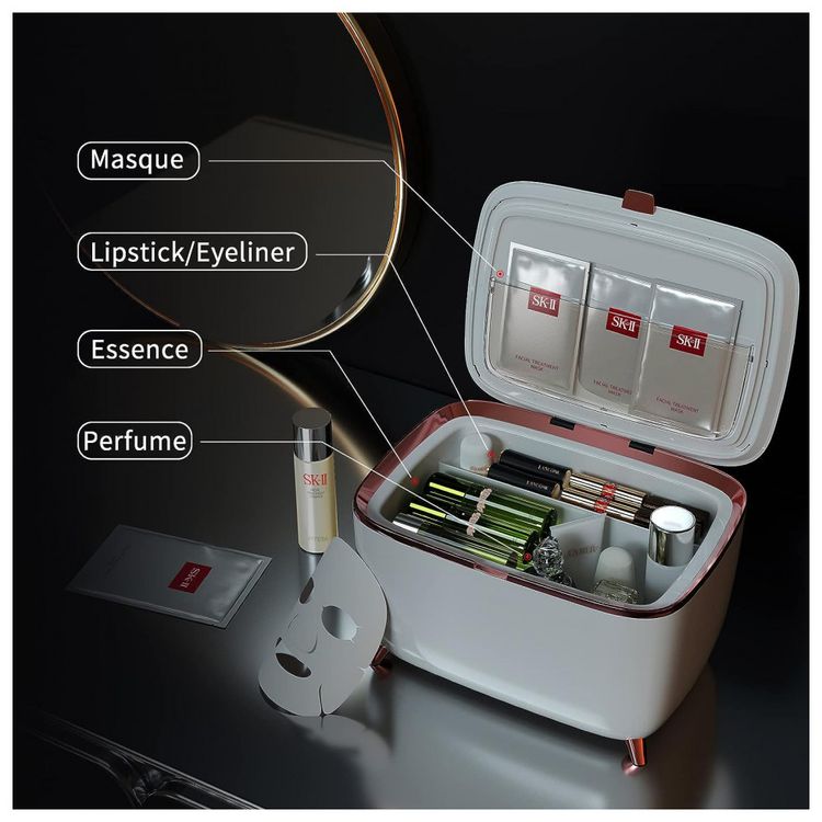 Mini-Geladeira-para-Skincare-9-Litros-Portatil-12V-Branca-foto-2