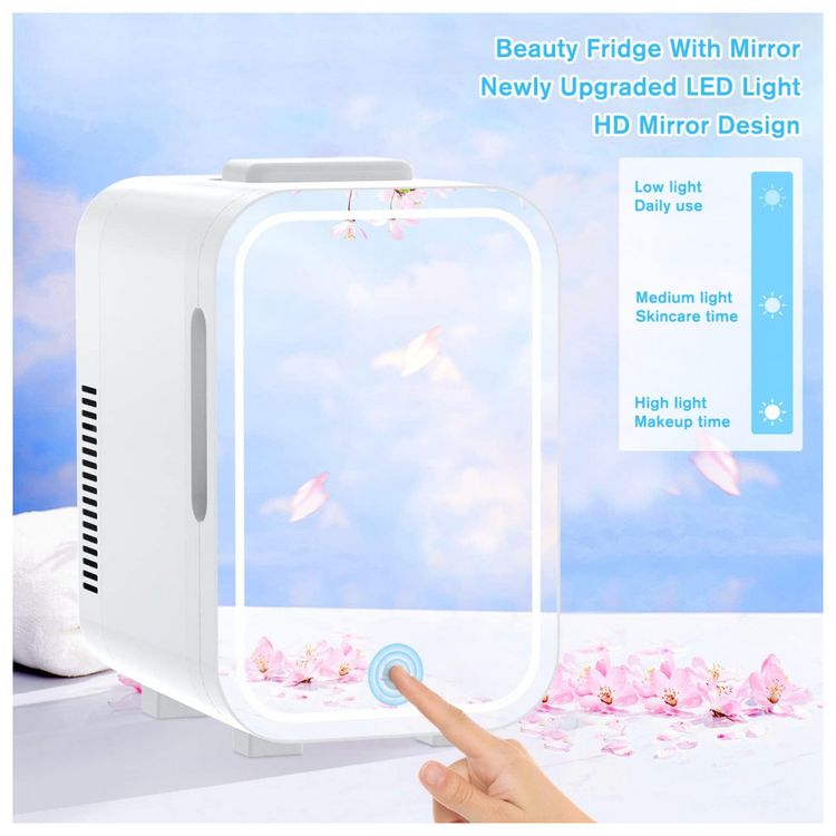 Mini-Geladeira-para-Skincare-7-Litros-com-Espelho-12V-foto-1