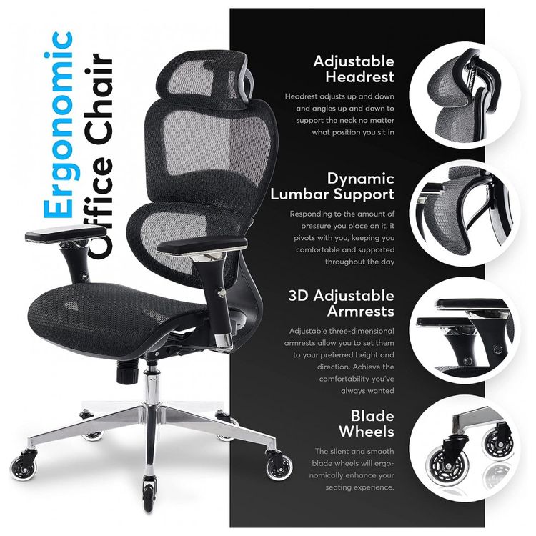 Oline-ErgoPro-Cadeira-de-Escritorio-Ergonomica-Giratoria-e-foto-1