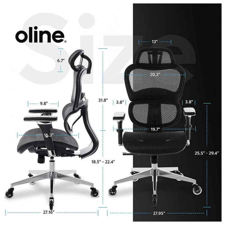 Oline-ErgoPro-Cadeira-de-Escritorio-Ergonomica-Giratoria-e-foto-3
