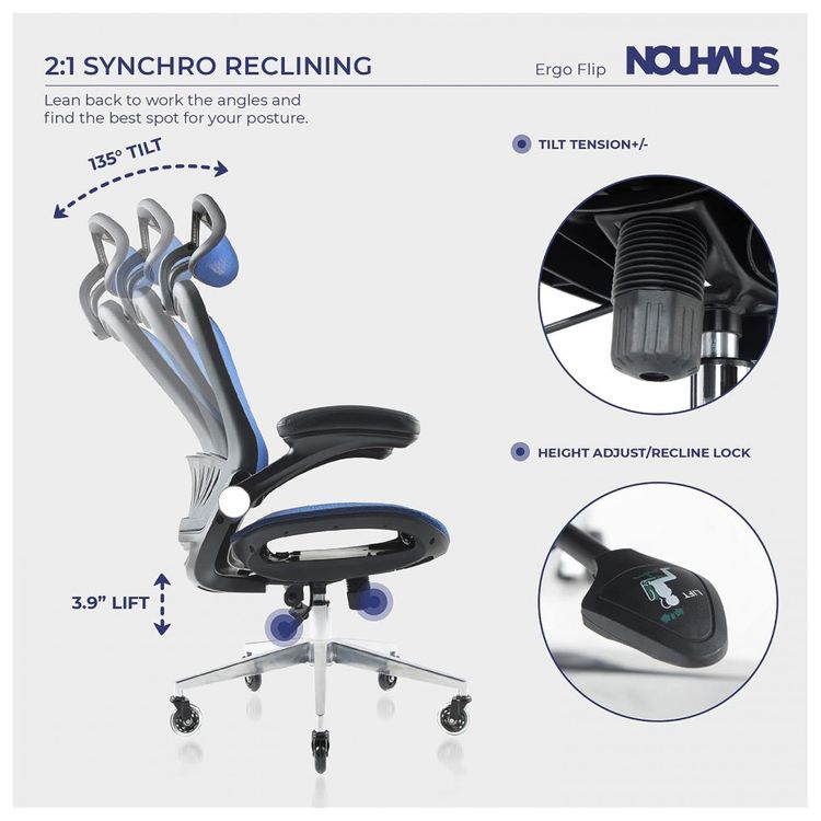 NOUHAUS-Cadeira-de-Escritorio-Ergonomica-Giratoria-e-foto-2