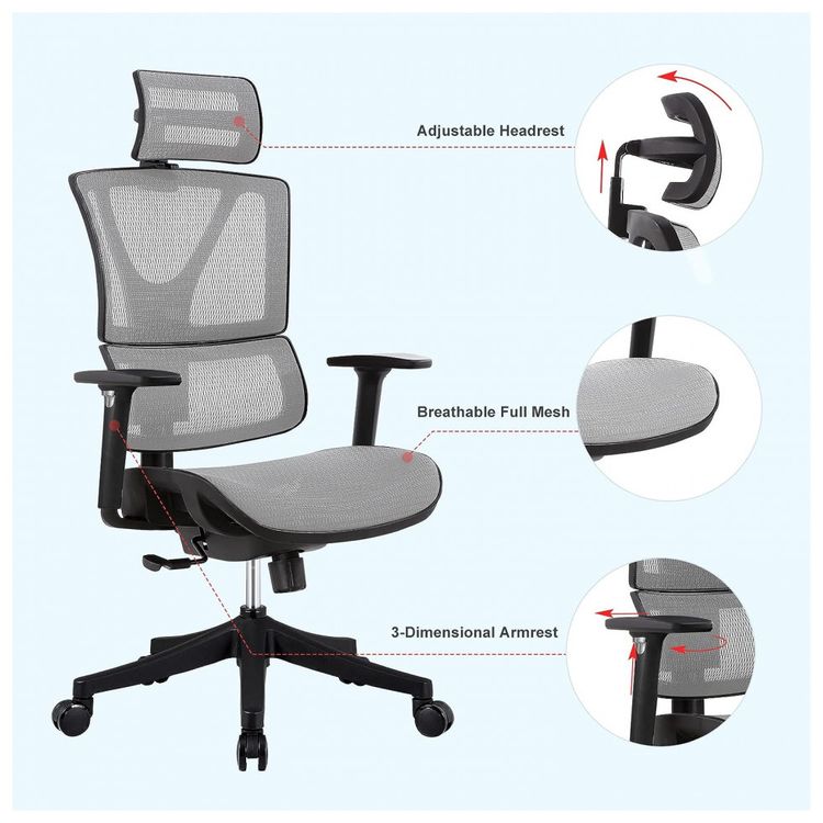ERGOUP-DV-10-Cadeira-de-Escritorio-Ergonomica-Giratoria-e-foto-4