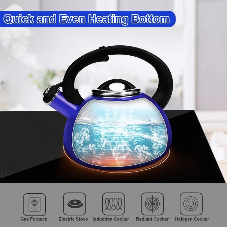 AIDEA-Chaleira-de-Cha-2.3L-com-Apito-Aco-Inoxidavel-Azul-foto-4