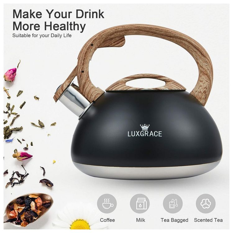 LUXGRACE-Chaleira-de-Cha-2.2L-com-Apito-Aco-Inoxidavel-foto-1