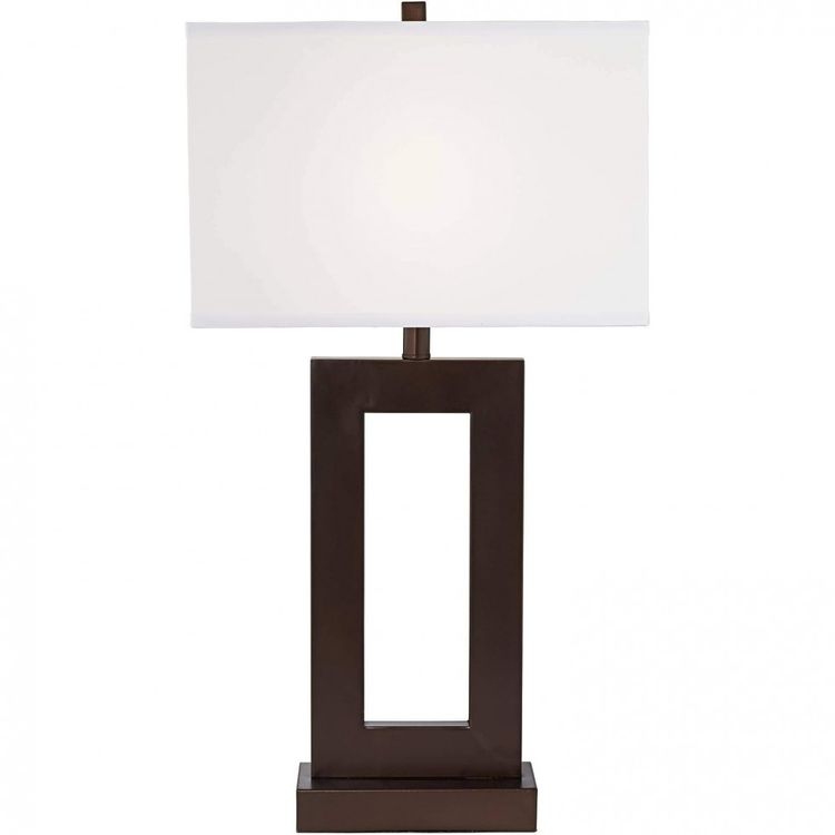 360-Lighting-Luminaria-de-Mesa-Contemporanea-em-Metal-Preto-foto-2