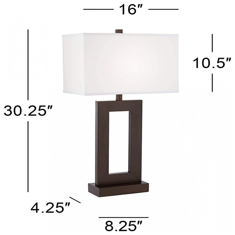 360-Lighting-Luminaria-de-Mesa-Contemporanea-em-Metal-Preto-foto-4