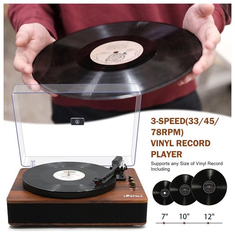 Vitrola-Toca-Discos-de-Vinil-com-3-Velocidades-por-Correia-e-foto-3