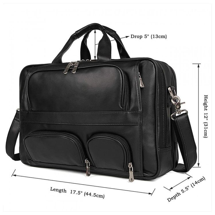 YOGCI-Bolsa-Maleta-de-Couro-Masculina-para-Laptop-Marrom-foto-5