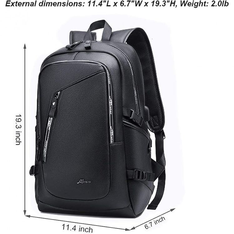 Mochila-Unissex-de-Couro-Sintetico-para-Laptop-DYJ-Marrom-foto-1
