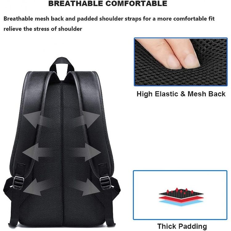 Mochila-Unissex-de-Couro-Sintetico-para-Laptop-DYJ-Marrom-foto-4