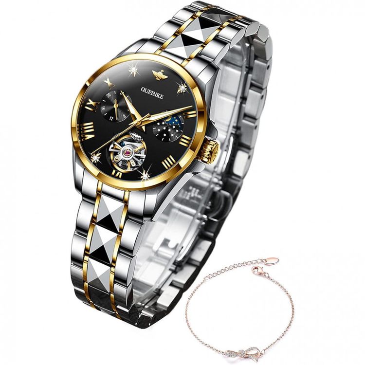OUPINKE-3172-Relogio-Masculino-Analogico-Automatico-Dourado-foto-0