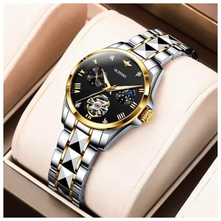 OUPINKE-3172-Relogio-Masculino-Analogico-Automatico-Dourado-foto-2