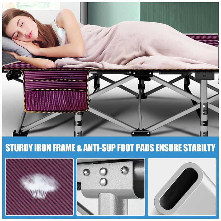 Cama-Dobravel-Portatil-para-Acampamento-com-Acolchoado-e-foto-2