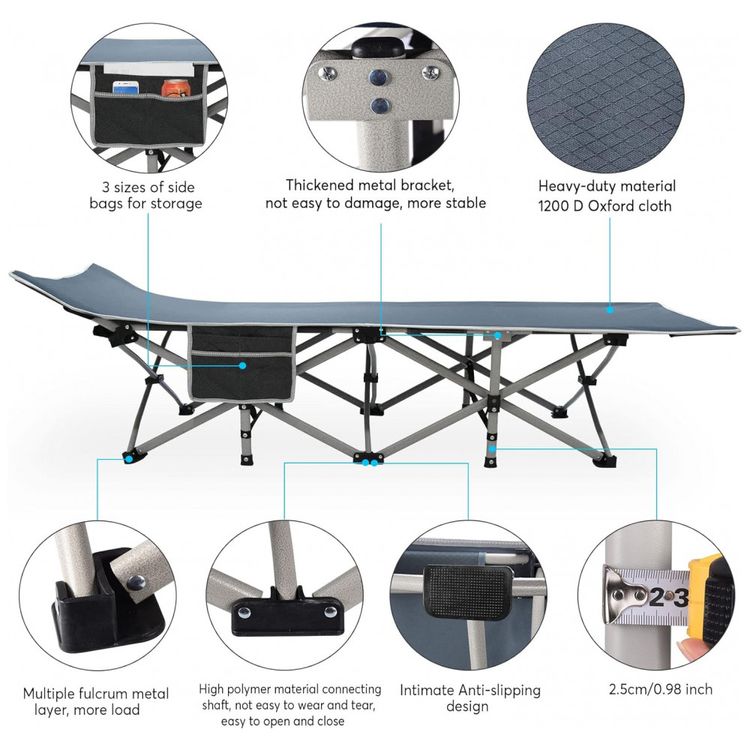 Cama-Dobravel-Portatil-para-Acampamento-com-Acolchoado-e-foto-2
