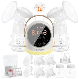 Bomba-Tira-Leite-Eletrica-com-Flanges-de-Silicone-Macio-foto-0
