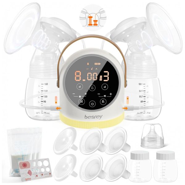 Bomba-Tira-Leite-Eletrica-com-Flanges-de-Silicone-Macio-foto-0