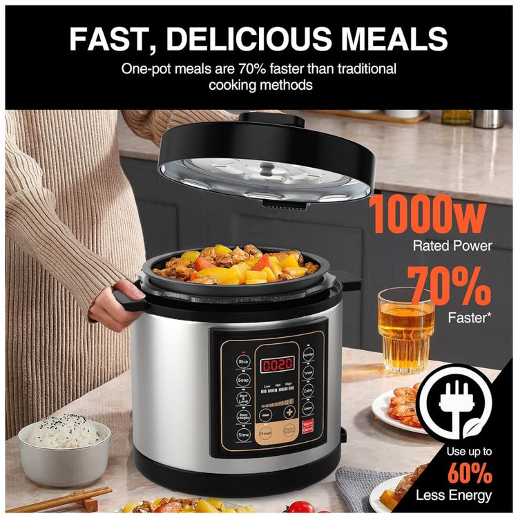 Panela-de-Pressao-Eletrica-63L-9-em-1-em-Aco-Inoxidavel-com-foto-1