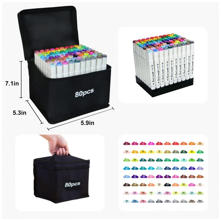 Conjunto-de-Canetas-Artisticas-80-Cores-com-Pontas-Duplas-foto-5