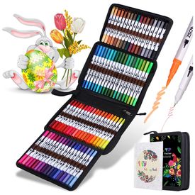 Conjunto-de-Canetas-Artisticas-72-Cores-com-Ponta-de-Pincel-foto-0