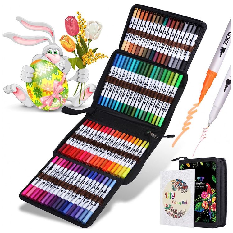 Conjunto-de-Canetas-Artisticas-72-Cores-com-Ponta-de-Pincel-foto-0
