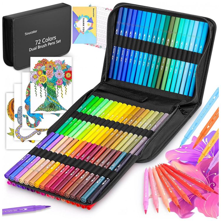 Conjunto-de-Canetas-Artisticas-72-Cores-com-Estojo-para-foto-0