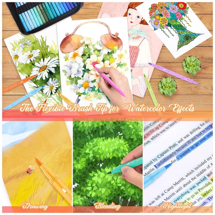 Conjunto-de-Canetas-Artisticas-72-Cores-com-Estojo-para-foto-3