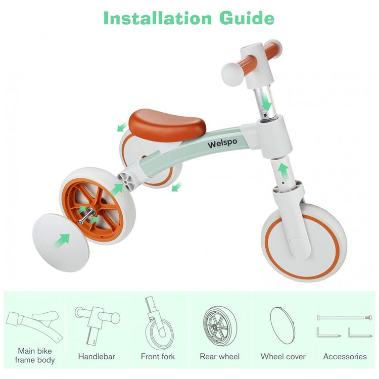Bicicleta-sem-Pedal-com-3-Rodas-para-Criancas-de-1-a-3-Anos-foto-4