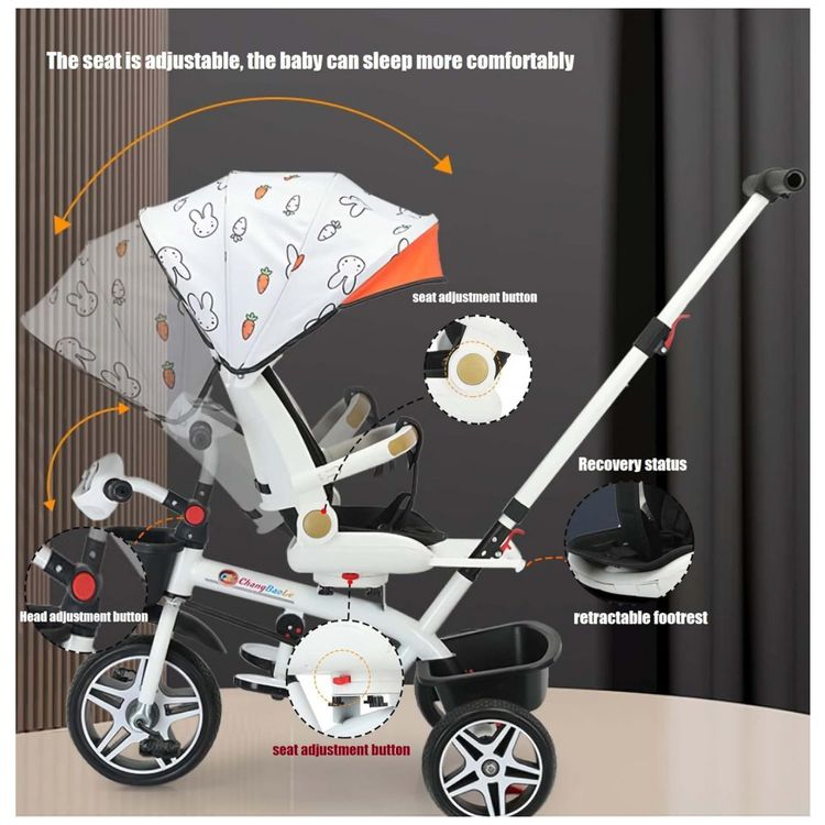Triciclo-Infantil-6-em-1-com-Alca-de-Empurrar-Cobertura-foto-4