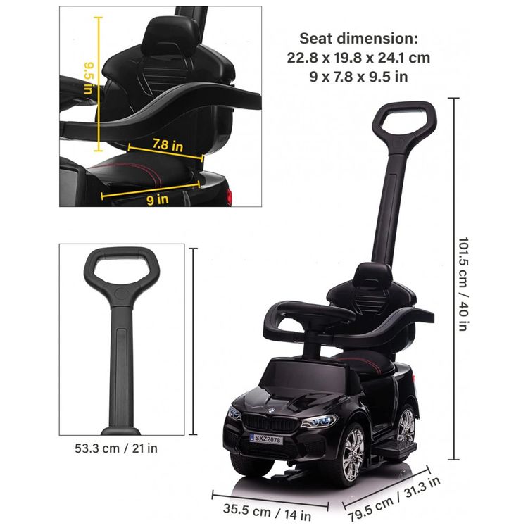 Carrinho-de-Passeio-Infantil-4-em-1-com-Alca-Assento-de-foto-2