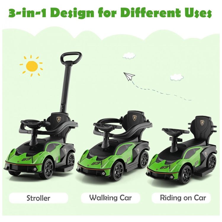 Carrinho-de-Passeio-Infantil-3-em-1-com-Alca-Apoio-de-foto-1