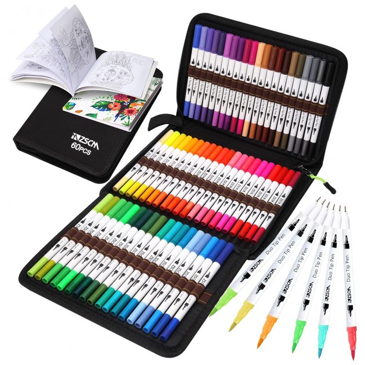 Conjunto-de-Canetas-Artisticas-60-Cores-com-Pontas-Duplas-foto-0