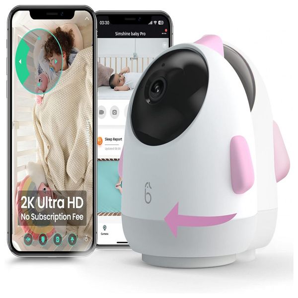 Baba-Eletronica-Monitor-com-Camera-2K-HD-Rotacao-de-360-foto-0