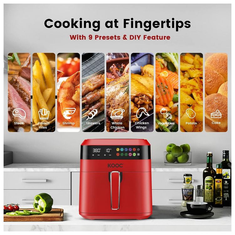 KOOC-Fritadeira-Eletrica-Air-Fryer-7L-com-Painel-de-foto-2